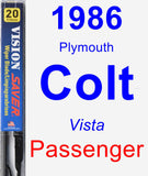 Passenger Wiper Blade for 1986 Plymouth Colt - Vision Saver