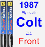 Front Wiper Blade Pack for 1987 Plymouth Colt - Vision Saver