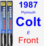 Front Wiper Blade Pack for 1987 Plymouth Colt - Vision Saver