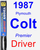 Driver Wiper Blade for 1987 Plymouth Colt - Vision Saver