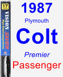 Passenger Wiper Blade for 1987 Plymouth Colt - Vision Saver