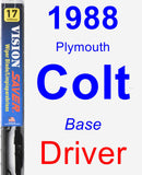 Driver Wiper Blade for 1988 Plymouth Colt - Vision Saver