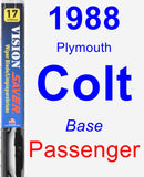 Passenger Wiper Blade for 1988 Plymouth Colt - Vision Saver