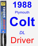 Driver Wiper Blade for 1988 Plymouth Colt - Vision Saver