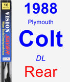 Rear Wiper Blade for 1988 Plymouth Colt - Vision Saver