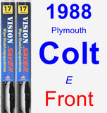 Front Wiper Blade Pack for 1988 Plymouth Colt - Vision Saver