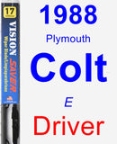 Driver Wiper Blade for 1988 Plymouth Colt - Vision Saver