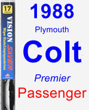 Passenger Wiper Blade for 1988 Plymouth Colt - Vision Saver