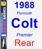 Rear Wiper Blade for 1988 Plymouth Colt - Vision Saver