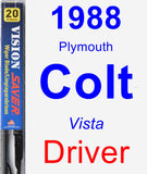 Driver Wiper Blade for 1988 Plymouth Colt - Vision Saver