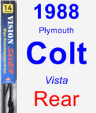 Rear Wiper Blade for 1988 Plymouth Colt - Vision Saver