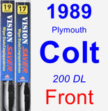 Front Wiper Blade Pack for 1989 Plymouth Colt - Vision Saver