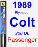 Passenger Wiper Blade for 1989 Plymouth Colt - Vision Saver