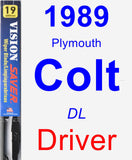 Driver Wiper Blade for 1989 Plymouth Colt - Vision Saver