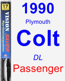 Passenger Wiper Blade for 1990 Plymouth Colt - Vision Saver