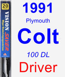 Driver Wiper Blade for 1991 Plymouth Colt - Vision Saver