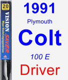 Driver Wiper Blade for 1991 Plymouth Colt - Vision Saver