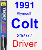 Driver Wiper Blade for 1991 Plymouth Colt - Vision Saver