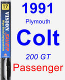 Passenger Wiper Blade for 1991 Plymouth Colt - Vision Saver