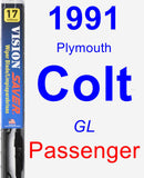 Passenger Wiper Blade for 1991 Plymouth Colt - Vision Saver