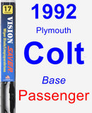 Passenger Wiper Blade for 1992 Plymouth Colt - Vision Saver