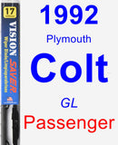 Passenger Wiper Blade for 1992 Plymouth Colt - Vision Saver