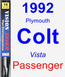 Passenger Wiper Blade for 1992 Plymouth Colt - Vision Saver