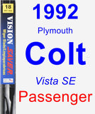 Passenger Wiper Blade for 1992 Plymouth Colt - Vision Saver