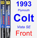 Front Wiper Blade Pack for 1993 Plymouth Colt - Vision Saver