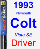 Driver Wiper Blade for 1993 Plymouth Colt - Vision Saver