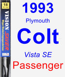 Passenger Wiper Blade for 1993 Plymouth Colt - Vision Saver