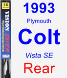 Rear Wiper Blade for 1993 Plymouth Colt - Vision Saver