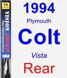 Rear Wiper Blade for 1994 Plymouth Colt - Vision Saver