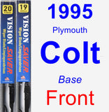 Front Wiper Blade Pack for 1995 Plymouth Colt - Vision Saver