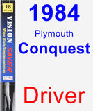 Driver Wiper Blade for 1984 Plymouth Conquest - Vision Saver