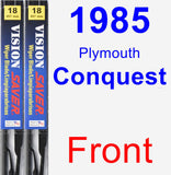 Front Wiper Blade Pack for 1985 Plymouth Conquest - Vision Saver