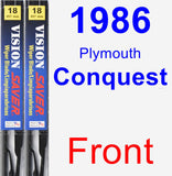 Front Wiper Blade Pack for 1986 Plymouth Conquest - Vision Saver