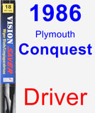 Driver Wiper Blade for 1986 Plymouth Conquest - Vision Saver