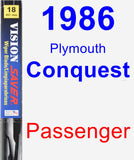 Passenger Wiper Blade for 1986 Plymouth Conquest - Vision Saver