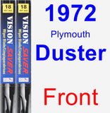 Front Wiper Blade Pack for 1972 Plymouth Duster - Vision Saver
