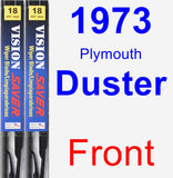 Front Wiper Blade Pack for 1973 Plymouth Duster - Vision Saver