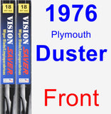 Front Wiper Blade Pack for 1976 Plymouth Duster - Vision Saver