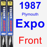 Front Wiper Blade Pack for 1987 Plymouth Expo - Vision Saver