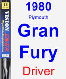 Driver Wiper Blade for 1980 Plymouth Gran Fury - Vision Saver