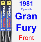 Front Wiper Blade Pack for 1981 Plymouth Gran Fury - Vision Saver