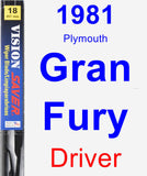 Driver Wiper Blade for 1981 Plymouth Gran Fury - Vision Saver