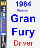 Driver Wiper Blade for 1984 Plymouth Gran Fury - Vision Saver