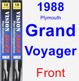 Front Wiper Blade Pack for 1988 Plymouth Grand Voyager - Vision Saver