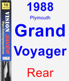 Rear Wiper Blade for 1988 Plymouth Grand Voyager - Vision Saver