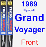 Front Wiper Blade Pack for 1989 Plymouth Grand Voyager - Vision Saver